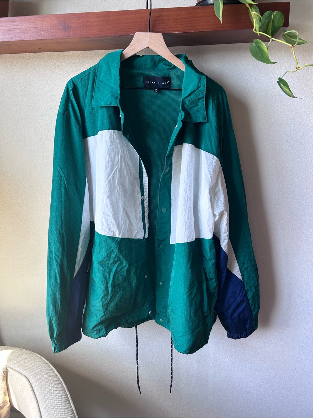 Edgar + Ash Green Colorblock Lightweight Jacket Men’s 2XL